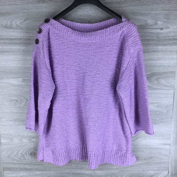 Caslon Button Shoulder Boat Neck Sweater - Picture 3 of 7